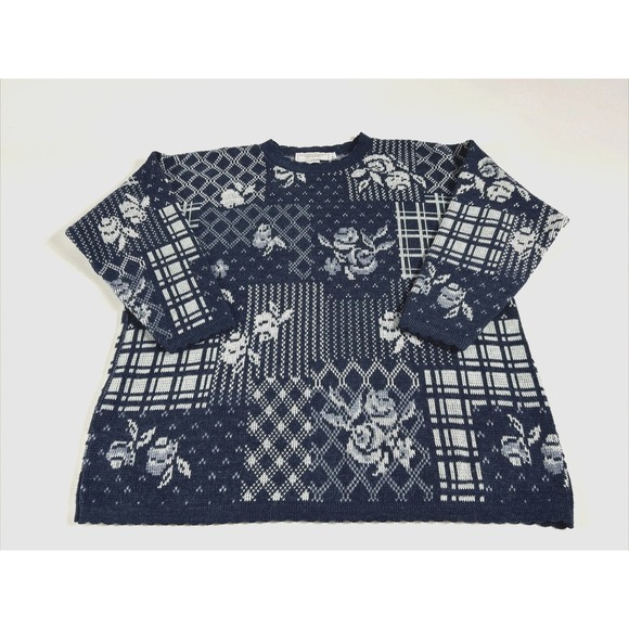 united states sweaters Sweaters - United States Sweaters Crewneck Women's Large Grandmacore Rose Floral Print